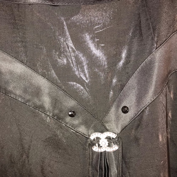 Black Jacquard Pleated Skirt French Designer Style - Picture 5 of 9